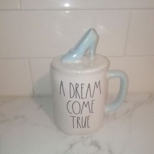 Rae Dunn Cinderella Castle Mug with Shoe Lid